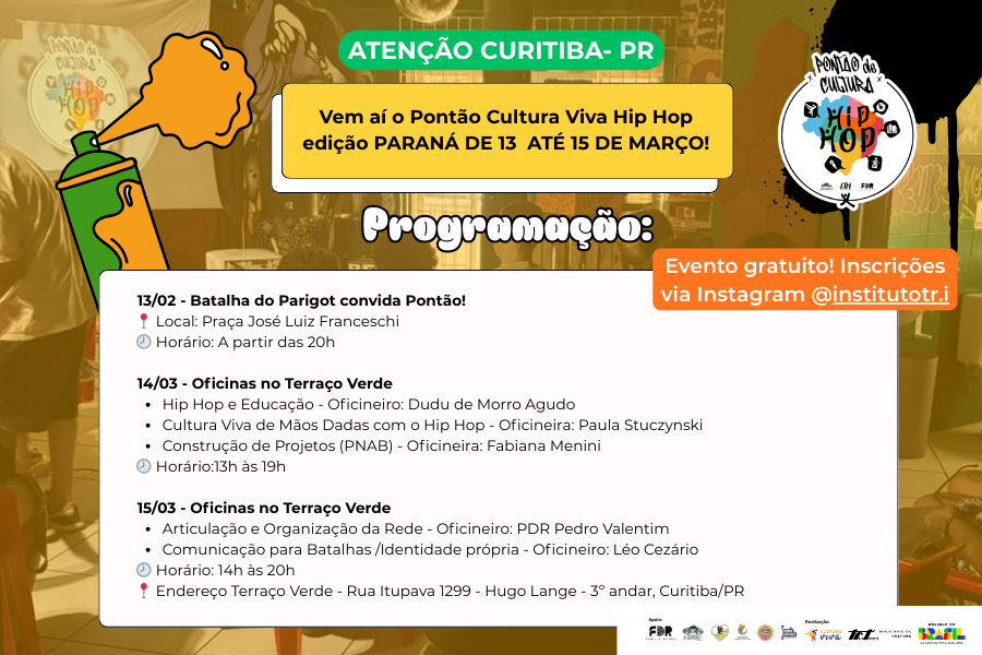 PONTÃO CULTURA VIVA CHEGA EM CURITIBA!!!!